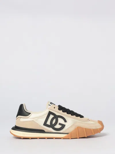 Dolce & Gabbana Dg Athletic Black Low Top Sneakers With Logo Patch On The Tongue And Maxi Logo On The Side In Suede 