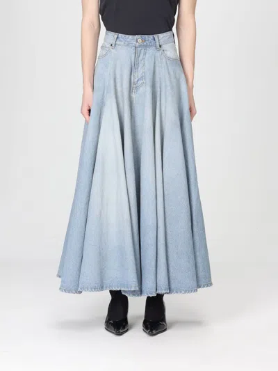 Balenciaga Maxi Skirt With Innovative Design And Five-pocket Style In Blue