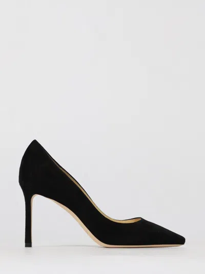 Jimmy Choo Pointed Toe Black Leather Pumps In Black