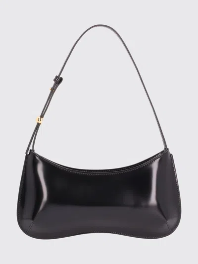 Jacquemus Versatile Shoulder Bag Adjustable Strap Smooth Finish In Black