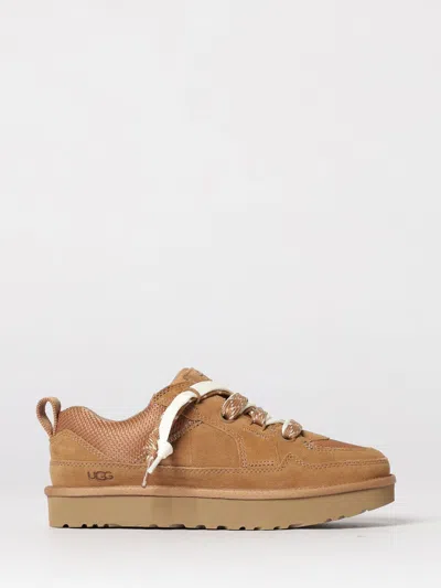 Ugg Suede And Mesh Sneakers With Trekking Laces In Brown