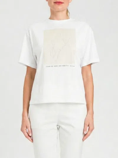 T恤 TWINSET 女士 颜色 象牙色