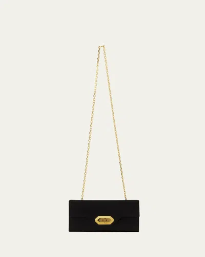 Lanvin Black Solid Clutch In Black