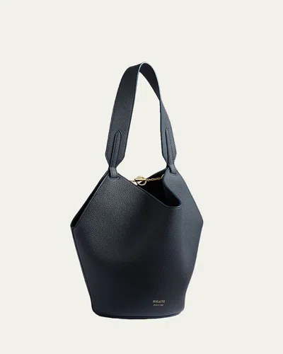 Khaite Mini Tote Handbag With Luxurious Calfskin In Black
