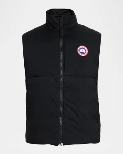 Canada Goose Padded High Collar Vest With Zipper Closure In Black
