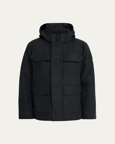 Canada Goose Macmillan Quilted Shell Hooded Down Parka In Black
