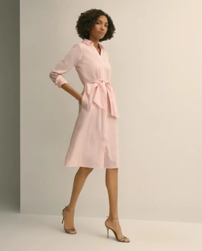Brooks Brothers Supima Cotton Tie-waist Shirt Dress In Multi