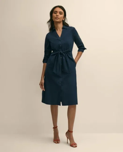 Brooks Brothers Supima Cotton Tie-waist Shirt Dress In Multi