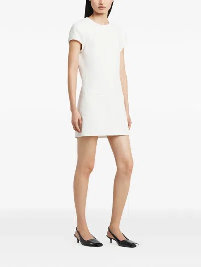 Courrèges Heritage Crepe Dress Crew Neck Pockets In Multi