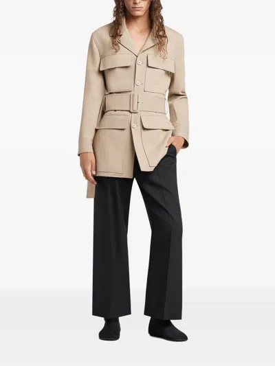 Courrèges Button-up Coat In Pink