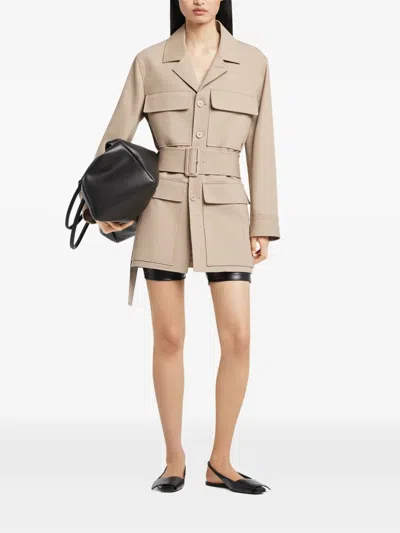 Courrèges Button-up Coat In Pink