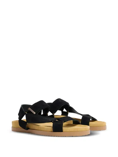 Dsquared2 Flat Cargo Sandals In Black