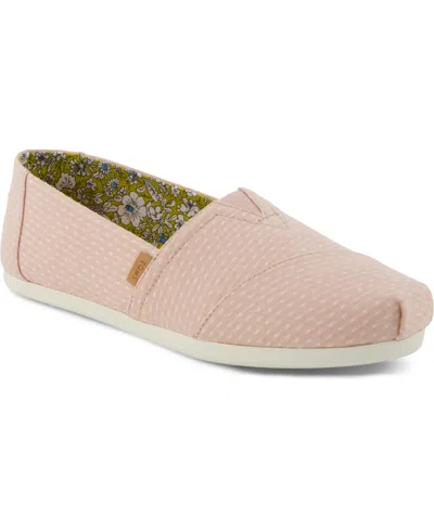 Toms Women's Alpargata Classic Bloom Chambray Dot In Pink