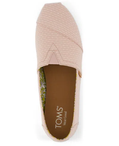 Toms Women's Alpargata Classic Bloom Chambray Dot In Pink