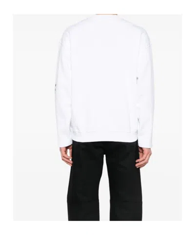 Diesel Logo-printed Cotton Sweatshirt In White