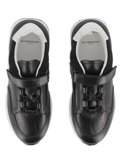 Givenchy Logo Strap Sneakers In Black