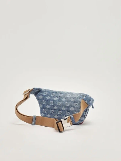 Dsquared2 Dsquared Belt Bag Denim D2 Monogram In Blue