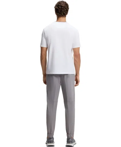 Hugo Boss Cotton Jersey T-shirt With Striped Logo Graphic In White