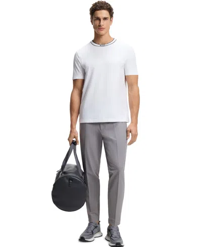 Hugo Boss Cotton Jersey T-shirt With Striped Logo Graphic In White