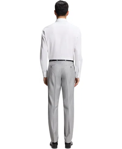 Hugo Boss Slim-fit Shirt In Italian-made Performance-stretch Jersey In White