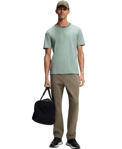 Hugo Boss Cotton T-shirt With Logo Crew Neck In Green