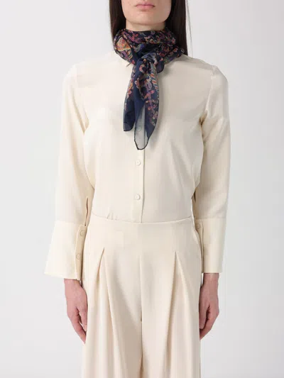 Etro Blue Cashmere Blend Paisley-pattern Scarf In Blue