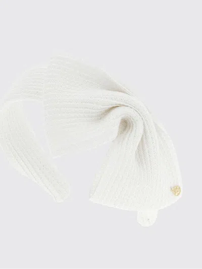Maison Michel Beth Headband Featuring Bow Knit Texture In White