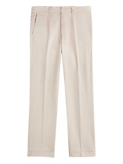 Fay Rolled-hem Button-fastening Shorts With Welt Pockets In Gray