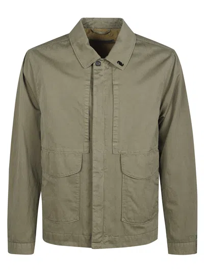 Massimo Osti Studio Button Flap-pocket Overshirt In Green