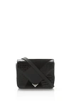 ALEXANDER WANG SMALL PRISMA ENVELOPE SLING IN MIXED BLACK PATCHWORK WITH RHODIUM,20R0448