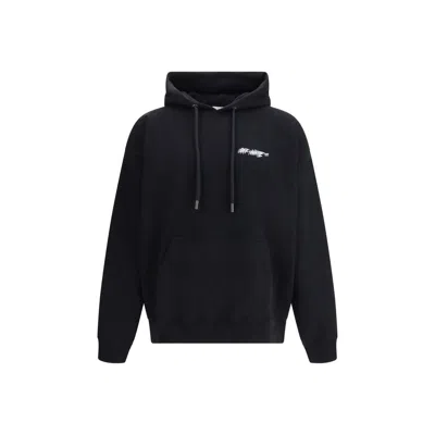 Off-white Vanish Arrow Printed French Cotton-terry Hoodie In Black