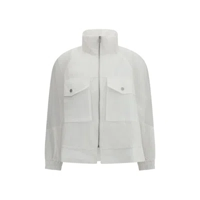 Pinko Beth Jacket With Transparent Inserts In White