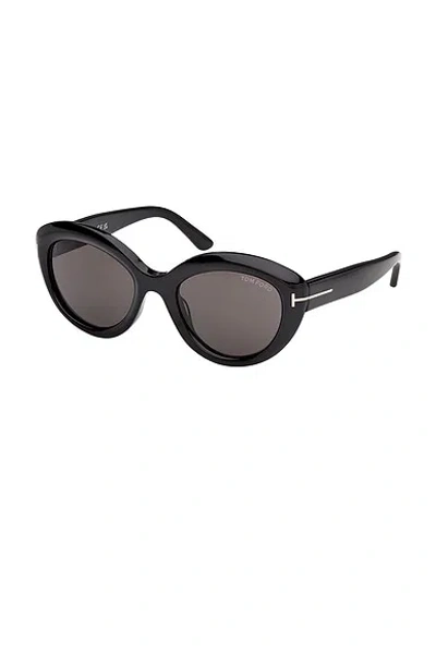 Tom Ford Stacy 53mm Cat-eye Sunglasses In Black