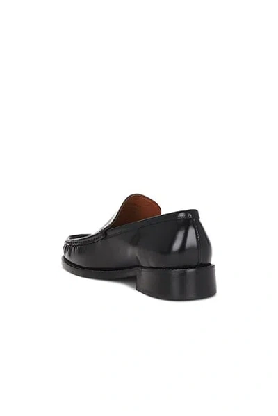 Acne Studios Stamped Monogram Calf Leather Loafers In Black