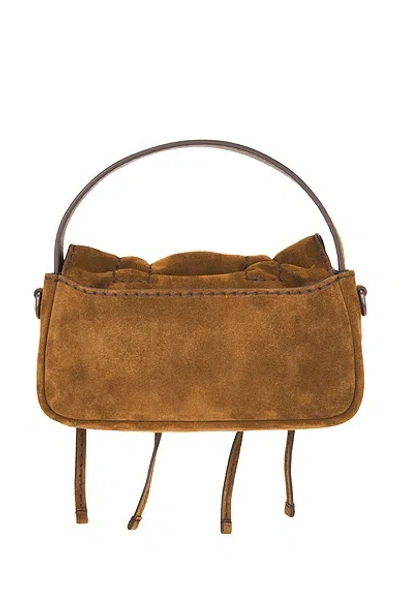 Acne Studios Multipocket Mini Suede Crossbody Bag In Brown
