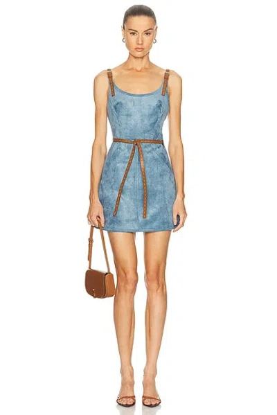 Alexis Kacen Mini Dress In Azure Blue