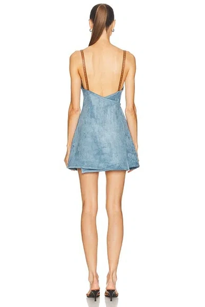 Alexis Kacen Mini Dress In Azure Blue