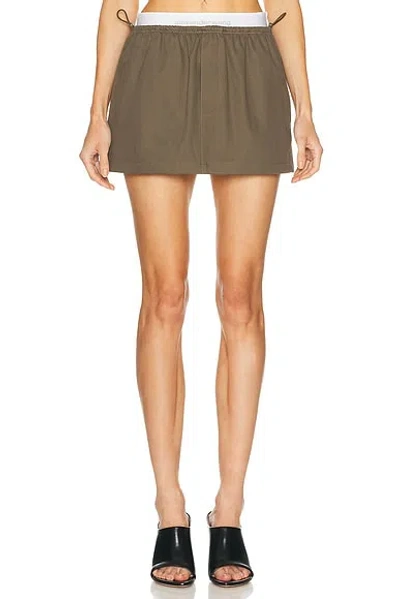 Alexander Wang Women Mid-rise Mini Logo Elastic Skirt In Multi
