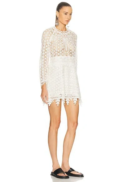Isabel Marant Hizene Cotton-guipure Lace Mini Dress In Neutral