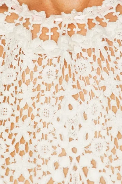 Isabel Marant Hizene Cotton-guipure Lace Mini Dress In Neutral