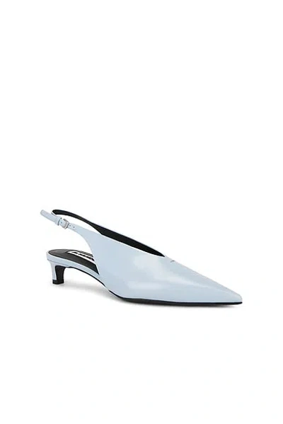 Jil Sander Lightweight Slingback Pumps With Adjustable Strap In Blue