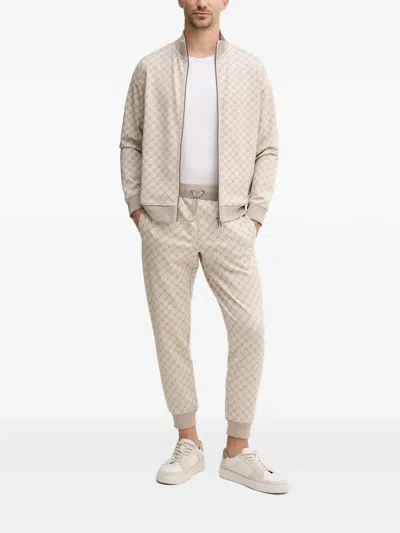 Joop Patterned Drawstring Track Pants In Neutral
