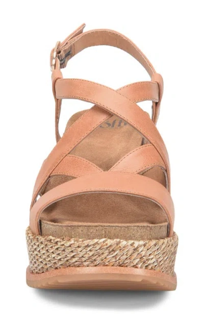 Söfft Devyn Slingback Espadrille Platform Wedge Sandal In Brown