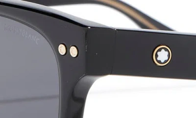 Montblanc Eyewear Rectangular Frame Sunglasses In Black
