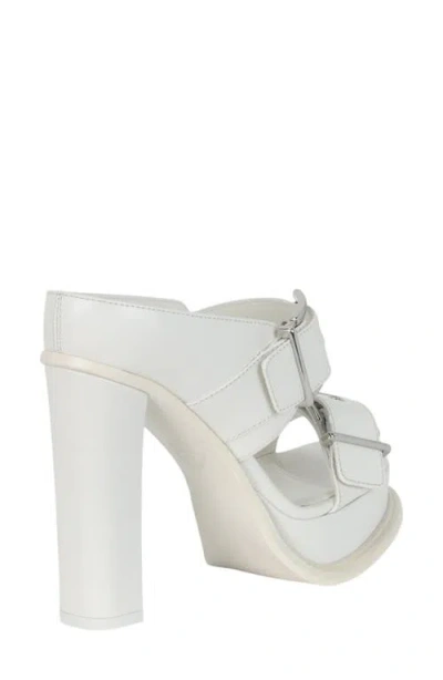 Alexander Mcqueen Leather Platform Sandal Platform Heel In White