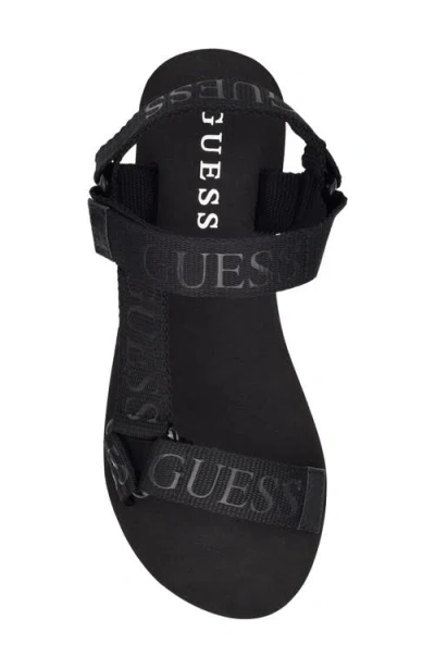 Guess Avin Platform Sandal In Black