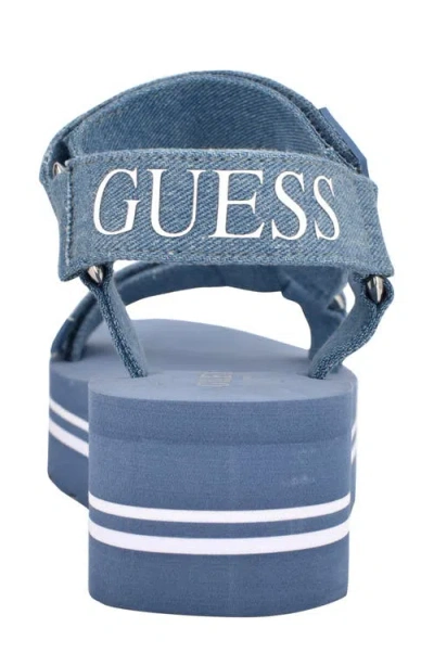 Guess Avin Platform Sandal In Multi