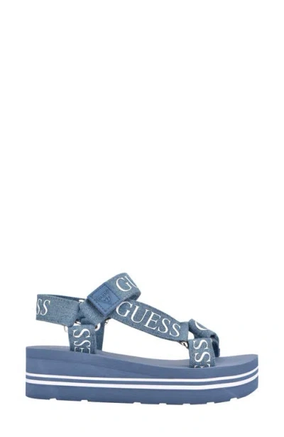 Guess Avin Platform Sandal In Multi