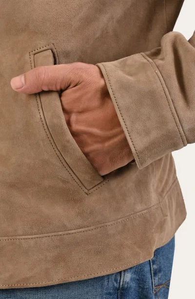 Frye Cafe Leather Racer Jacket In Brown