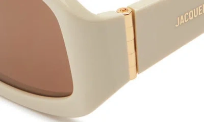 Jacquemus Colapso 50mm Rectangular Sunglasses In Neutral